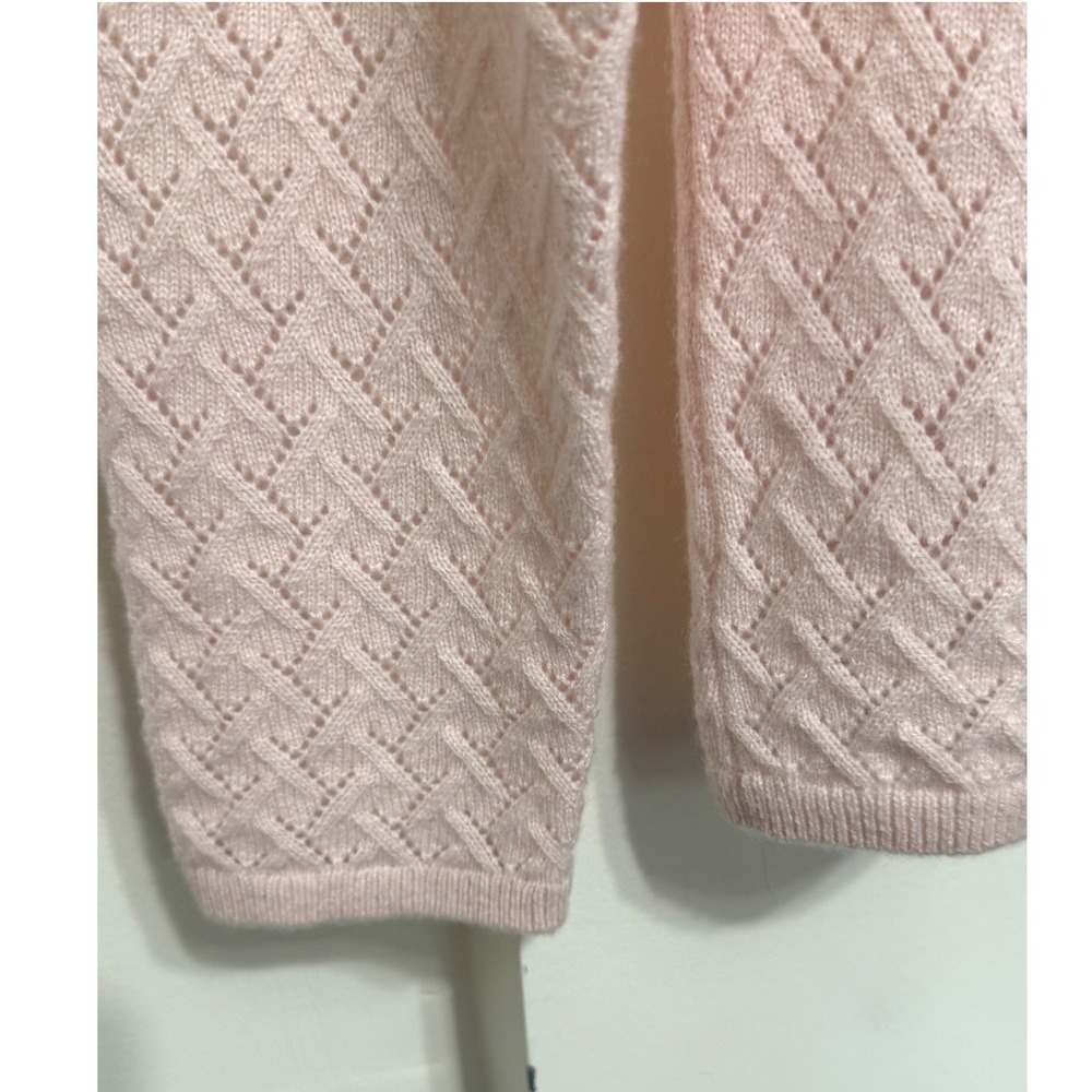 Garnet Hill Cashmere Sweater‎ Small Pink Twisted Front - Picture 3 of 10